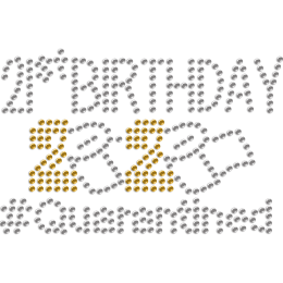 Interesting Quarantined 20th Birthday Rhinestone Transfer for Mask